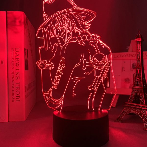 PORTGAS D. ACE + LED ANIME LAMP (ONE PIECE) Otaku0705 TOUCH +(REMOTE) Official Anime Light Lamp Merch