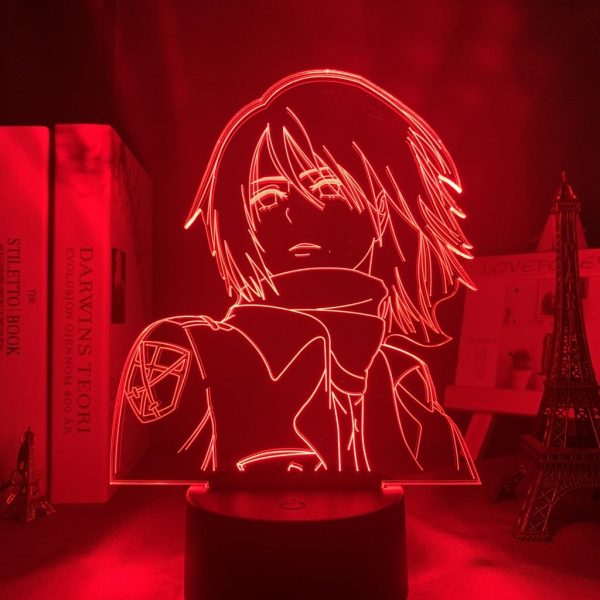 MIKASA POSE LED ANIME LAMP (ATTACK ON TITAN) Otaku0705 TOUCH Official Anime Light Lamp Merch
