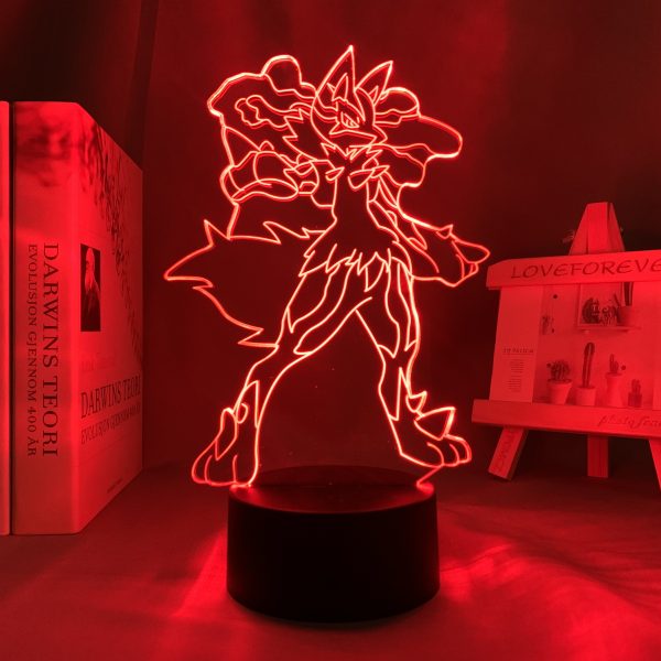 MEGA LUCARIO LED ANIME LAMP (POKEMON) Otaku0705 TOUCH +(REMOTE) Official Anime Light Lamp Merch
