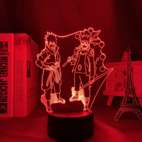 NARUTO AND SASUKE + LED ANIME LAMP (NARUTO) Otaku0705 TOUCH Official Anime Light Lamp Merch
