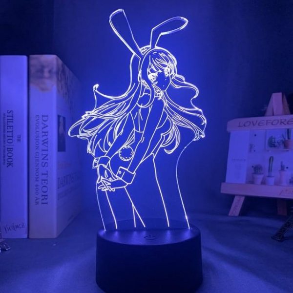 BUNNY GIRL LED ANIME LAMP (RASCAL DOES NOT DREAM OF A BUNNY GIRL SENPAI) Otaku0705 TOUCH Official Anime Light Lamp Merch