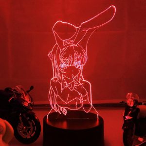 BUNNY GIRL WAIFU LED ANIME LAMP (RASCAL DOES NOT DREAM OF A BUNNY GIRL SENPAI) Otaku0705 TOUCH Official Anime Light Lamp Merch