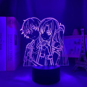 KIRITO X ASUNA LED ANIME LAMP (SWORD ART ONLINE) Otaku0705 TOUCH +(REMOTE) Official Anime Light Lamp Merch