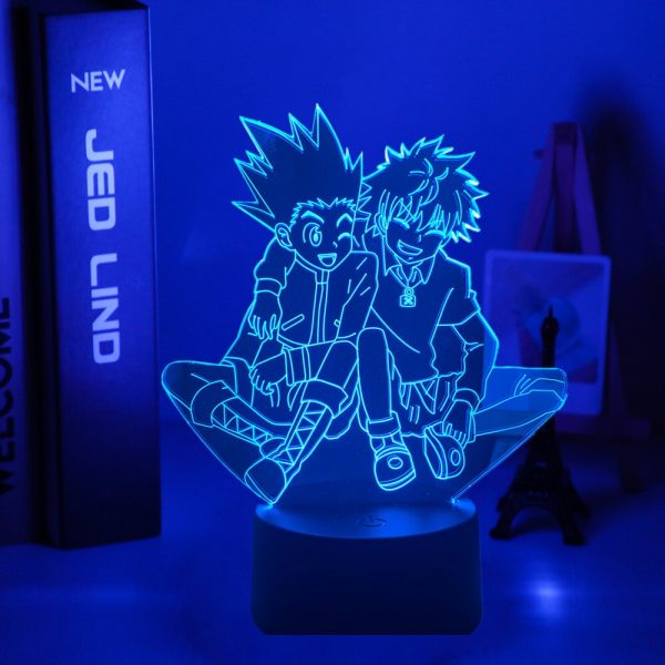 Acrylic 3d Lamp Anime Hunter X Hunter Killua and Gon for Bedroom Decor Nightlight Birthday Gift - Anime Lamp