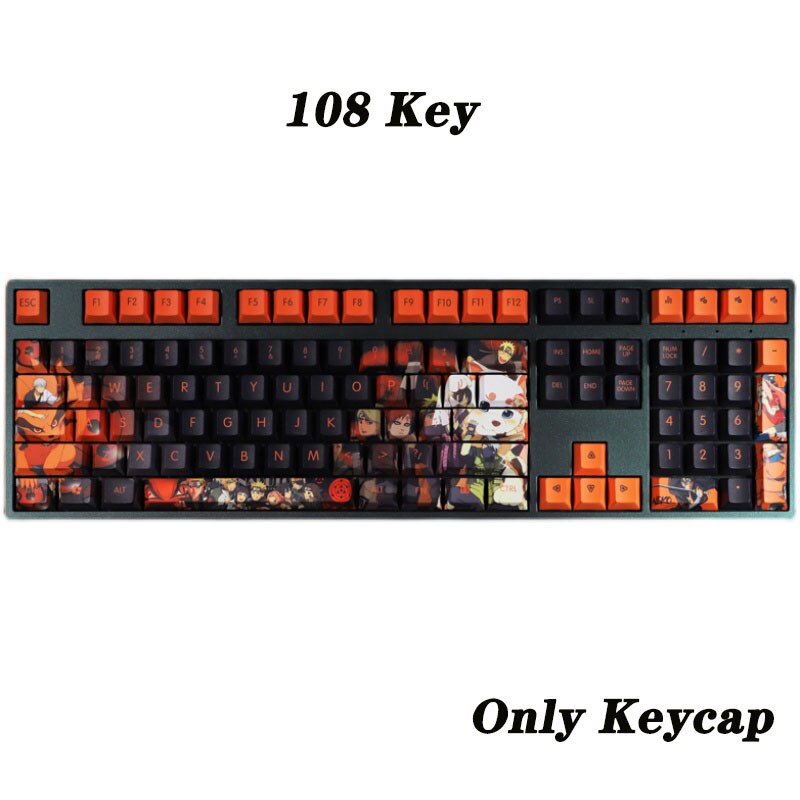 Japanese Cartoon PBT Keycap Mechanical Keyboard Gamer 104 108 Keys Cherry Profile Anime Five Sides Dye 1 - Anime Lamp